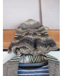 手編みハット(ニットキャップ/ビーニー)