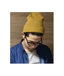 H&M | からし色ニット(ニットキャップ/ビーニー)