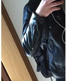 NAVY | ライダースジャケット