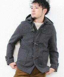 coen | ヘリンボーンメルトンダッフルコート(ダッフルコート)