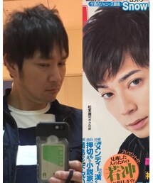 嵐 松本 潤 vs  じょーじさん 😳 | 髪型が…   😶😶💦  実は私 ジャニーズ系 でした  笑 😁(その他)