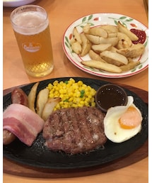 ランチビール 🍻  😁 | サイゼリア ミックスグリル (その他)