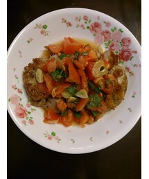 チキンとトマトのオリーブオイル焼き | CoCoママ、おめでとう（*＾3＾）/～☆(食器)