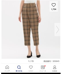 GU | タータンチェックテーパードパンツBB(スラックス)