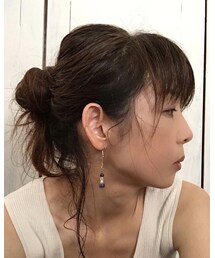 ADGNO///// | アメジストと水晶のピアス💕 アッガノ　　https://adgno.fashionstore.jp/(ピアス（両耳用）)