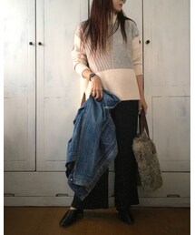 アウターはデニジャケ | ニット/セーター