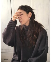 らいおんどーる | スクエアパールのピアスと指輪✨(ピアス（両耳用）)