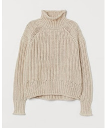 H&M | リブニットタートルネックセーター(ニット/セーター)