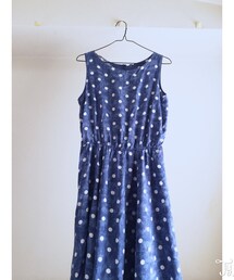 【USED】水玉ノースリーブワンピース(ワンピース)