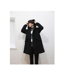 DHOLIC | ウール混フライフロントオーバーサイズコート(その他アウター)