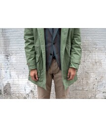 plain-me | 學院風毛料條紋雙扣西裝外套(テーラードジャケット)