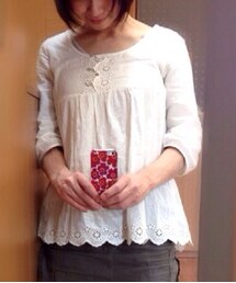 earth music&ecology | 白ブラウス(シャツ/ブラウス)