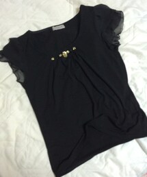 ビジュー付きカットソー
ブラック(Tシャツ/カットソー)