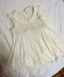 INGNI | 襟付き花柄胸元切り替えシフォンノースリーブ(Tシャツ/カットソー)