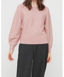 UNIQLO | 3Dコットンバルーンスリーブセーター（7分袖）(ニット/セーター)