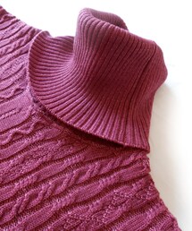 フェードカラーケーブルニット ルーズタートル(ニット/セーター)