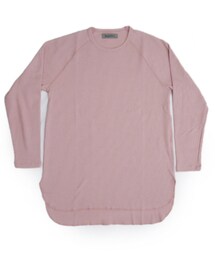 20/- T/Cワッフル ロングレングス クルーネック(Tシャツ/カットソー)