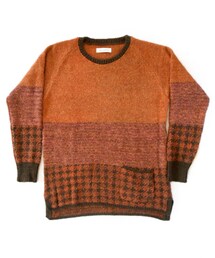 Bernabeu 7G ミックスヤーンマルチボーダー プルオーバー(ニット/セーター)