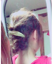 ヘアーアレンジ | わしゃわしゃしとる笑 お出かけ後やけん😂(その他)