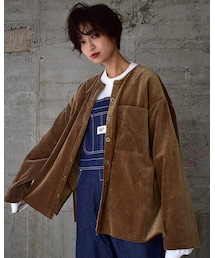 manonfripes | ノーカラージャケット
