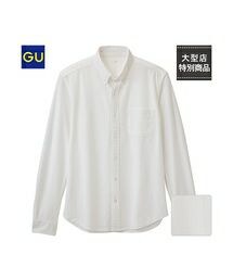 GU | （GU）ジャージヘリンボンシャツ（長袖）(トップス)