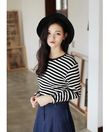 DHOLIC | ベーシックカラーボーダーTシャツ(Tシャツ/カットソー)