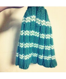 ニットボー。影絵がきつね。(ニットキャップ/ビーニー)