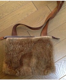 TSUMORI CHISATO | 革×ファーポシェット(ショルダーバッグ)