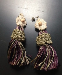 ハンドメイドフリンジピアス(ピアス（両耳用）)