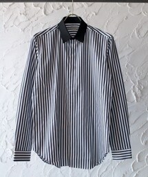 JOHN LAWRENCE SULLIVAN | クレリックストライプシャツ(シャツ/ブラウス)