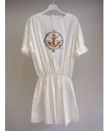 Anchor sequin gather dress(ワンピース)