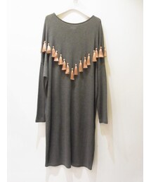 Tasseled jersey dress(ワンピース)