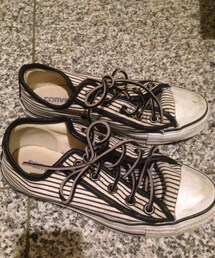 CONVERSE | ストライプ+革紐オールスター(スニーカー)