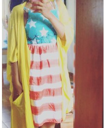 Q.HEART | シンプルなガウンは、セレブ・イエローがオシャレ❤︎(その他アウター)