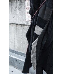 LABEL UNDER CONSTRUCTION | Multi Contrast Panel Scarf(ポンチョ)