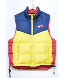 TOMMY HILFIGER 90's リップストップ ナイロン ロゴ ダウンベスト (USED&VINTAGE"Men's") ¥7,000(TAX IN)(ダウンベスト)