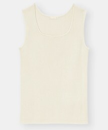 GU | Wリブスクエアネックタンクトップ(タンクトップ)