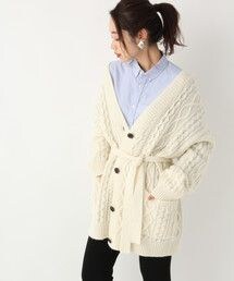 A part by | 3GラムNケーブルガウン 813058(カーディガン/ボレロ)