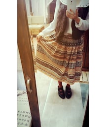 Holiday Apartment | 這條裙子的裙長大概73cm,150公分的我穿起來大概長這樣。(スカート)