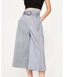 ZARA | STRIPED CULOTTES(スラックス)