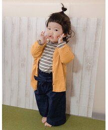 韓国子供服 | スモーキーオレンジのカーディガン(カーディガン/ボレロ)