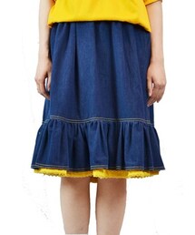 70'sデニムレイヤードスカート(デニムスカート)