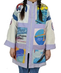 遊び心たっぷりなパッチワークジャケット(USED)(ブルゾン)