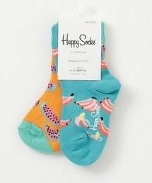 StompStamp | Happy Socks/ハッピーソックス バナナ&スイカ柄ソックス 2足組（2pack banana）(ソックス/靴下)