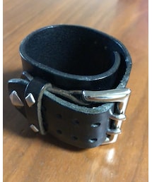 order | オーダーレザー ブレス 革はブッテーロのネイビー(ブレスレット)