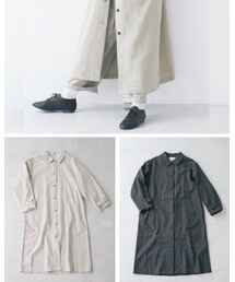 ナカガワ｜リネンコットンステンカラーコート♡のジャケット