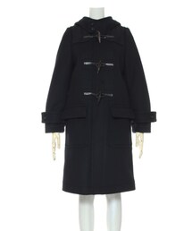 HYKE | MELTON DUFFLE COAT black(ダッフルコート)