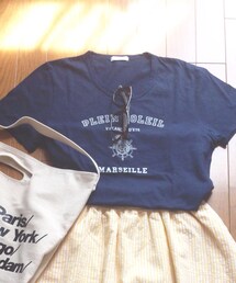 Rag sista. | 紺色Ｔシャツ(Tシャツ/カットソー)