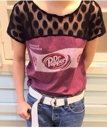purrr 肩チュールTシャツ(Tシャツ/カットソー)