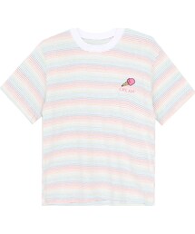 OLDMICKEY  | アイスクリームパッチボーダー柄Tシャツ(Tシャツ/カットソー)
